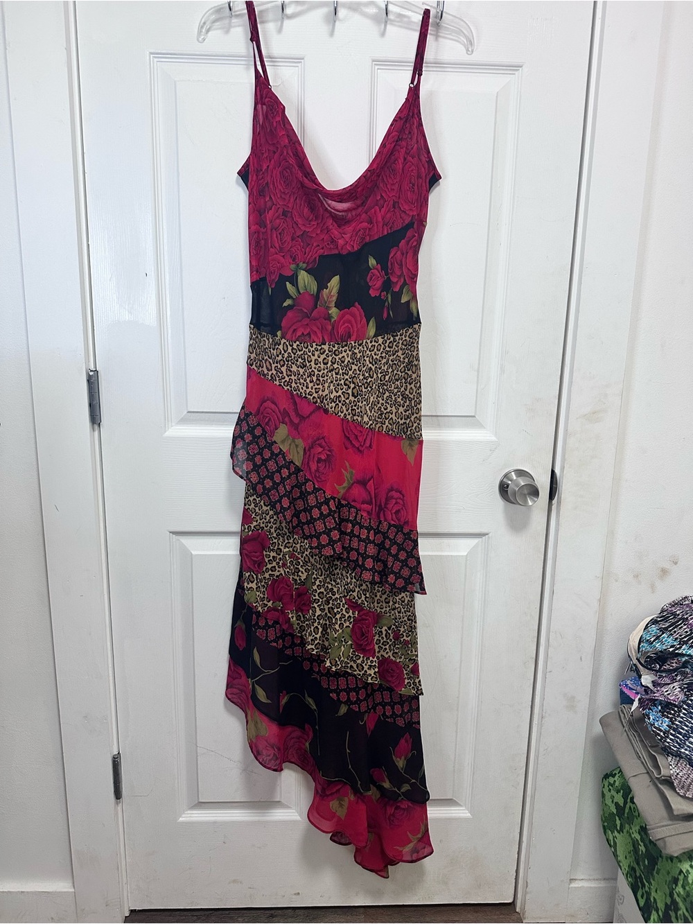 Rare Vintage  2002 Victoria's Secret Red Floral Slip Dress - Picture 2 of 6